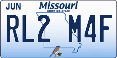 MO license plate RL2M4F