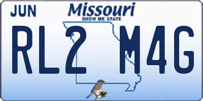 MO license plate RL2M4G