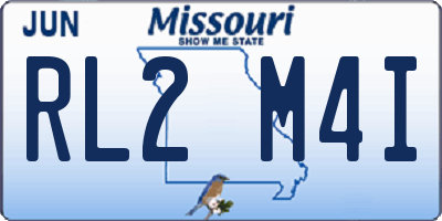 MO license plate RL2M4I