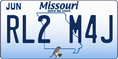 MO license plate RL2M4J