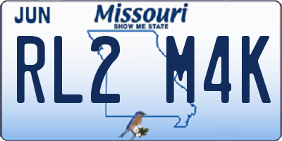 MO license plate RL2M4K
