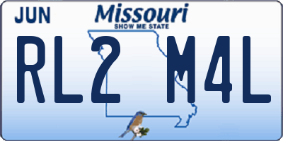 MO license plate RL2M4L