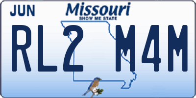 MO license plate RL2M4M