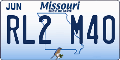 MO license plate RL2M4O