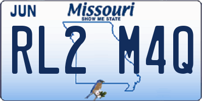 MO license plate RL2M4Q