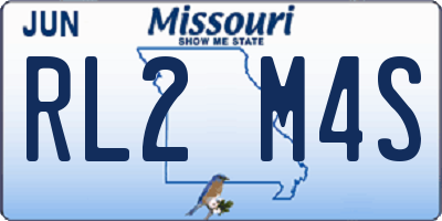 MO license plate RL2M4S