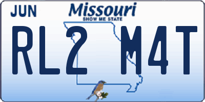 MO license plate RL2M4T