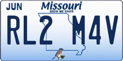 MO license plate RL2M4V