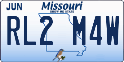 MO license plate RL2M4W