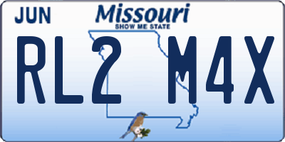 MO license plate RL2M4X