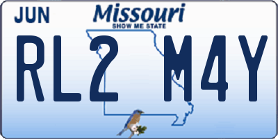 MO license plate RL2M4Y