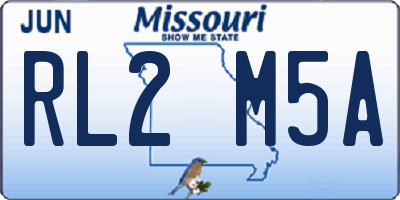 MO license plate RL2M5A