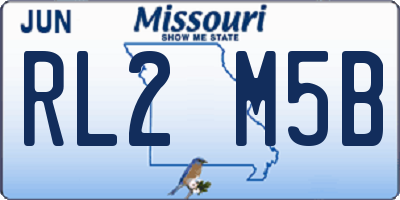 MO license plate RL2M5B