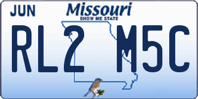 MO license plate RL2M5C