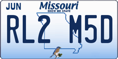 MO license plate RL2M5D