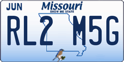 MO license plate RL2M5G