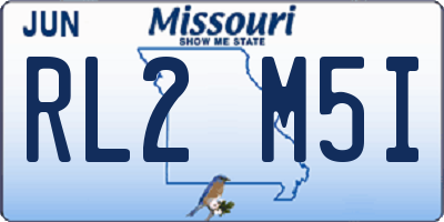 MO license plate RL2M5I