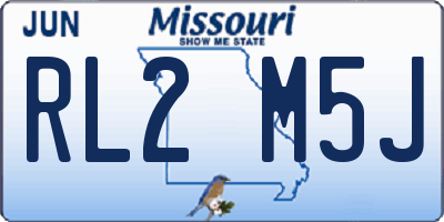 MO license plate RL2M5J
