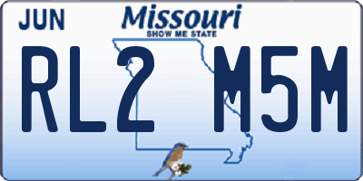 MO license plate RL2M5M