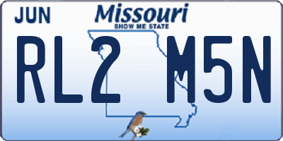 MO license plate RL2M5N