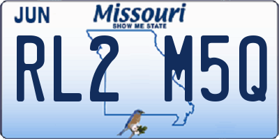 MO license plate RL2M5Q