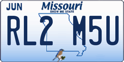 MO license plate RL2M5U