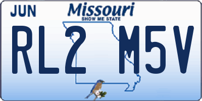 MO license plate RL2M5V