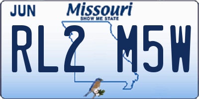 MO license plate RL2M5W