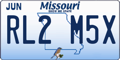 MO license plate RL2M5X