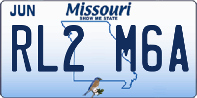 MO license plate RL2M6A