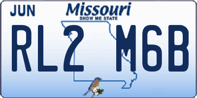 MO license plate RL2M6B