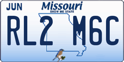 MO license plate RL2M6C