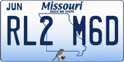 MO license plate RL2M6D