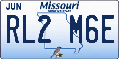 MO license plate RL2M6E