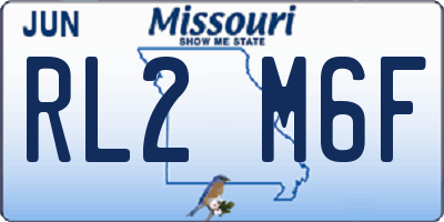 MO license plate RL2M6F