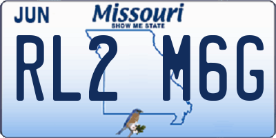 MO license plate RL2M6G
