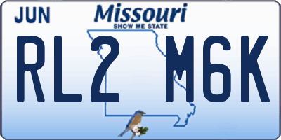 MO license plate RL2M6K