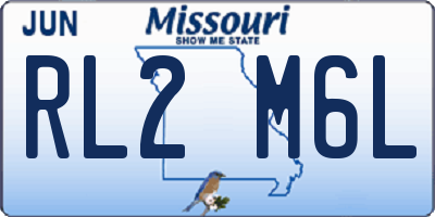 MO license plate RL2M6L