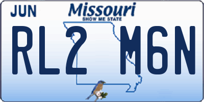 MO license plate RL2M6N