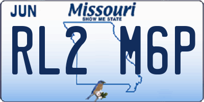 MO license plate RL2M6P