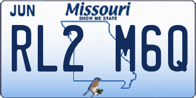 MO license plate RL2M6Q