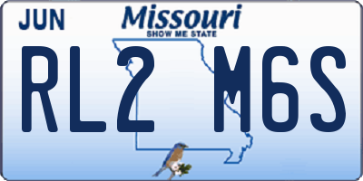 MO license plate RL2M6S