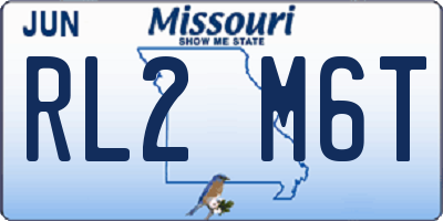 MO license plate RL2M6T