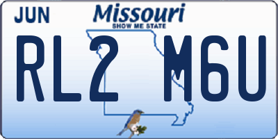 MO license plate RL2M6U