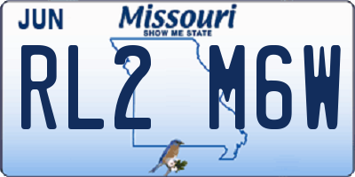 MO license plate RL2M6W