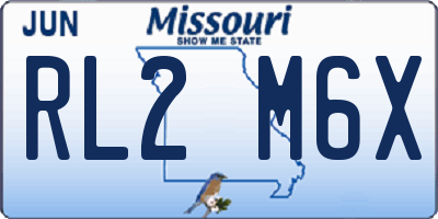 MO license plate RL2M6X