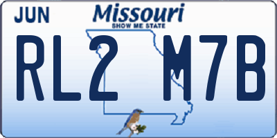 MO license plate RL2M7B