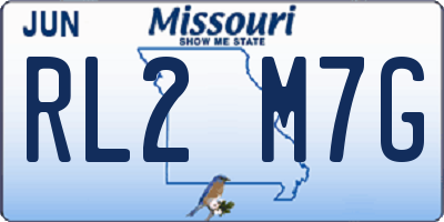 MO license plate RL2M7G