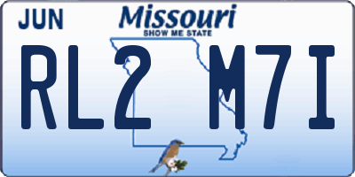 MO license plate RL2M7I