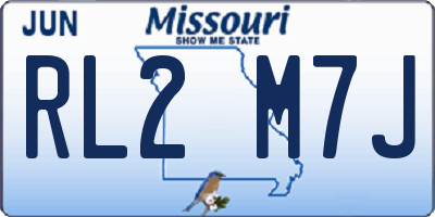 MO license plate RL2M7J